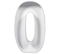 POPETPOP Cadre à Ballons Chiffre 0 en Carton Rigide 73 CM Blanc Boîte à Ballons pour Décoration Anniversaire Bébé Shower et Fête Prénatale Support Numéro 0