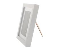 POPETPOP Cadre D'affichage de Médaille Blanc Présentoir Vertical, Vitrine Épaisse en Matériau Solide pour Médailles et Badges, Cadre Photo de Bureau pour Exposition et Rangement Sportif