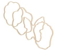 POPETPOP Cadres d'Éventail Chinois Anciens en Plastique Léger 4 Pcs Cadres à Main DIY pour Mariage Atelier de Loisirs Créatifs Formes Octogonale Papillonnage Couronne et Fleur de