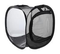 POPETPOP Cage à Filet Multifonctionnelle Noire en Tissu Réutilisable pour Observation des Lépidoptères et Mantes, Pliable et Facile à Libérer, pour Garçon et Filles