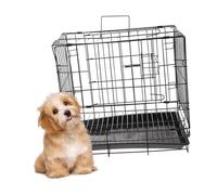 POPETPOP Cage Pliable pour Chien Fil Métallique Renforcé Caisse avec Plateau Amovible Facile à Nettoyer Adaptée Aux Races Moyennes et Structure Simple et Démontable