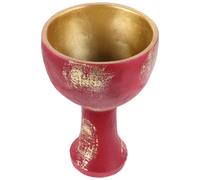 POPETPOP Calice Graal en Résine Sculptée, Coupe d'Autel Décorative, Collecte d'Énergie Mystique, Double Usage Gobelet et Objet Sacrificiel, Ornement Religieux pour Cosplay et Décoration