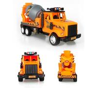 POPETPOP Camion Malaxeur Inertiel Garçon et Filles Modèle de Camion de Construction en Plastique Éducatif Précoce Couleur Aléatoire Véhicule D’Ingénierie Simulation Couleur Aléatoire