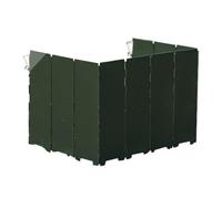 POPETPOP Camping Coupe-vent Barbecue Coupe-vent Pliable Vert en Fer, Pare-brise de Cuisson Portable, Améliore le Contrôle par Mauvais, Cuisine Extérieure et Camping