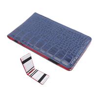 POPETPOP Carnet de Score de Golf en Cuir PU Bleu, Léger et Pliable à Plat, pour Golfeurs et Amis du Golf, Accessoire Pratique pour Enregistrer Scores Couleur Aléatoire
