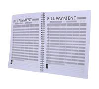 POPETPOP Carnet de Suivi Financier à Couverture Rigide Organisateur de Factures Grand Format Checklist Mensuelle des Paiements Classeur de Budget pour Gestion des Dépenses Personnelles