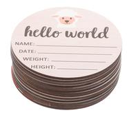 POPETPOP Cartes D'étape Mensuelles Bébé en Bois 13 Pièces, Accessoires Photo pour -né, Disques de Repère Unisexes pour Immortaliser Croissance et Souvenirs Première Année