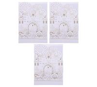 POPETPOP Cartes d'Invitation de Mariage Blanches 3 Lots faire-Part Découpés au Laser Motif Château Papier avec Enveloppes Invitations pour Fiançailles et Enterrement de Vie de Jeune