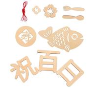 POPETPOP Cartes Marquantes Bébé En Bois Naturelles Accessoires Photo Commémoratif Cérémonie Cent Jours -né Décoration Naissance Compacte Légère