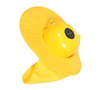 POPETPOP Casque de Sécurité Solaire avec Ventilateur et Protection Nuque Visière Pare Soleil et Ergonomique pour Chantier Extérieur et Randonnée