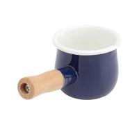 POPETPOP Casserole à Lait Émaillée Antiadhésive Rouge 10 Cm Double Becs pour Cuisson de Porridge et Nouilles Bébé, Conducteur de Chaleur Couleur Aléatoire