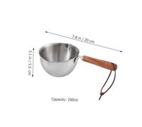 POPETPOP Casserole Inox avec Bec Verseur Petite Poêle à Sauce Légère et Ergonomique pour Fondre Beurre Cuire Œufs et Chauffer Lait