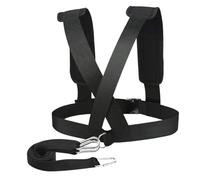 POPETPOP Ceinture de Résistance Élastique de Musculation avec Boucle Ajustable et Crochets D Ring pour Entraînement Force Course et Football Harnais pour Fitness et Gym Noir