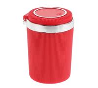 POPETPOP Cendrier de Voiture Rouge avec Couvercle Coupe-Vent Cendrier Portable Anti-Odeurs pour Intérieur Automobile Accessoire Auto Solide et Éclairage Nocturne Intégré pour Fumeurs et