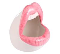 POPETPOP Cendrier en Céramique Créatif Rose Cendrier à Cigarettes et Cigares Grand Modèle Décoratif Bouche Accessoire Maison et Bureau Ignifuge Odeur