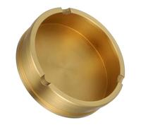 POPETPOP Cendrier Laiton Doré Brossé Vintage pour Table Élégant et Cendrier Design pour Fumeurs pour Bureau Jardin et Patio Décoration Moderne pour Hommes