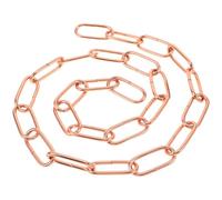 POPETPOP Chaîne Suspendre pour Luminaire 1 Mètre en Métal Léger 4 MM Rose Gold Chaîne Décorative Vintage pour Plafonnier et Lustre Rallonge Robuste Adaptée à la Décoration Intérieure
