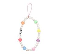 POPETPOP Chaîne Téléphonique Bohème Sangle De Téléphone Portable à Perles Colorées Lot De 2 Accessoire Diy Léger En Perles Longueur 22 Cm Décoration Et Antidérapante Multicolore Lettre Amour