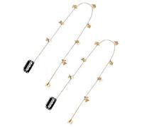 POPETPOP Chaînes de Cheveux Dorées en Fer 2pcs Accessoires pour Tresses de Cheveux pour Femmes Élégants pour Mariage et Fêtes