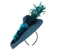 POPETPOP Chapeau Bibi pour Femme avec Fleurs et Plumes Élégant pour Mariages et Cocktails Design Vintage Adapté aux Événements Formels