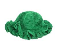 POPETPOP Chapeau Crocheté À La Main Casquette Souple Bob Chapeau À La Main pour Femme pour Femme Bob Au Crochet Casquette