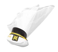 POPETPOP Chapeau de Marin Bleu Marine avec Voile pour Mariée Accessoire de Coiffure pour Cortège Nuptial Chapeau de Marin pour Demoiselle d'Honneur Tissu Doux Résistant pour Mariage et