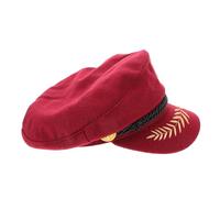 POPETPOP Chapeau de Rétro avec Couronne Brodée Casquette Nautique Rouge pour Hommes et Femmes Accessoire de Costume Halloween
