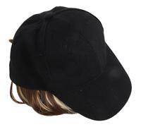 POPETPOP Chapeau de Soleil en Tissu avec Postiche pour Camping, Style Classique et Forme à Large Bord, Fibre Haute Température, pour Femmes Saison Printanière