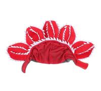 POPETPOP Chapeau pour Chien et Chat en Peluche Confortable, Forme Fleur Carnivore, Accessoire Mode pour Occasions Spéciales et Fêtes, Maintien Chaleur Assuré