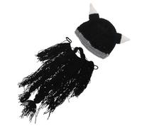 POPETPOP Chapeaux Viking Pour Hommes Chapeau À Barbe Farfelu Chapeau Viking Avec Barbe De Fête Imitée