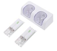 POPETPOP Chargeur de Station pour Manette de Jeu Blanc, Chargeur de Batterie USB Rechargeable à 2 emplacements, Support léger, ABS, 1 Set avec câble USB, Compatible avec Wii