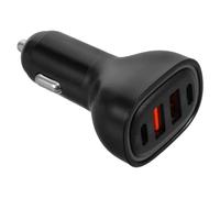 POPETPOP Chargeur Voiture USB 100W Rapide à 4 Ports Adaptateur de Voiture Compact en ABS Protection Surchauffe et Surcharge Compatible Téléphones et Ordinateurs Portables Éclairage LED