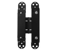 POPETPOP Charnière de Porte Invisible Charnière Dissimulée en Métal Réglable 3d Charge Max 40kg Angle D’ouverture 180° Noire pour Porte et Battant