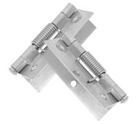 POPETPOP Charnières de Porte Robustes en Acier Inoxydable Argenté 2pcs Structure Simple et Fermeture Automatique pour Porte de Sous-sol ou Buanderie