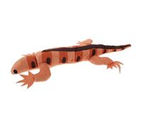 POPETPOP Chat Forme Lézard Réaliste Orange à Taches, Sonore Froissé Léger pour Mastication, Interactif Stimulant pour Chats D’intérieur, Matériel Non Toxique Sûr