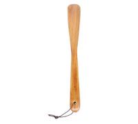 POPETPOP Chausse-pied en Bois Naturel 32 Cm Manche Droit, Léger et Simple, Facilite le Chaussage la Maison Bureau, Réduit la Flexion Personnes Âgées