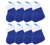 POPETPOP Chaussette à Couverts 8 Pièces de Noël en Tissu Bleu | Poche pour Couteau, Fourchette, Cuillère, Ambiance Festive, Utilisation à Table pour Dîner D’hiver