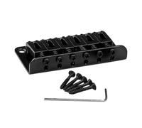 POPETPOP Chevalet de Guitare Électrique Kit 1 Set en Métal Noir, Résistant aux Chocs et Portable Selle de Chevalet de Remplacement pour Guitare Électronique