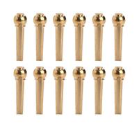 POPETPOP Chevilles de Chevalet en Laiton Massif Lot de 12 Structure Robuste pour Guitare Acoustique Fingerstyle Accessoires pour Guitaristes