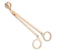 POPETPOP Ciseaux à Mèches de Bougie à Long Manche en Acier Inoxydable Doré Tête Arrondie Décorative Outil Coupe-Mèche Professionnel pour Bougies d'Aromathérapie Entretien Sûr et