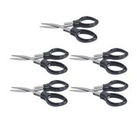 POPETPOP Ciseaux Pliants de Voyage 10pcs Lames Tranchantes en Métal et Poignées en Plastique Noirs, Coupe-fil Tressé de Pêche Multifonction pour Loisirs en Plein Air