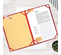 POPETPOP Classeur Porte-documents Multifonction Grand Format Rouge Organiseur Bureau pour Contrat Entretien Discours et Présentation Professionnelle Dossier de Rangement Pratique et