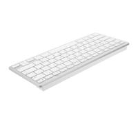 POPETPOP Clavier d'ordinateur sans Fil hébreu Silencieux Pleine Taille en ABS, Support Langue hébraïque, pour Ordinateur Portable et Bureau, Touches multimédia, Blanc