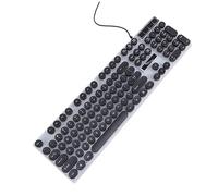 POPETPOP Clavier D'ordinateur USB Claviers Clavier Lumineux Clavier Filaire Ordinateur Black