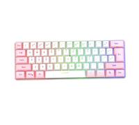 POPETPOP Clavier Mécanique RGB Azerty Compact 61 Touches Rétroéclairage LED, Matériau Abs Solide, pour Jouer et Travailler Efficacement