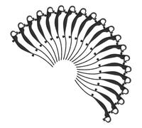 POPETPOP Clips de Fixation Gouttière Noirs Résistants au Vent Crochets en Plastique pour Protège-Gouttières Lot de 50 Pièces Installation Facile pour Gouttières de Toits Plats et