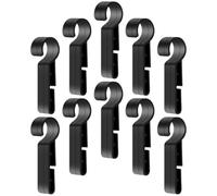 POPETPOP Clips de Fixation pour Lampe Frontale de Casque 100 Pièces Noirs Antidérapants Adaptés aux Casques de Sécurité pour Mineurs et Pompiers