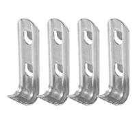 POPETPOP Clips INOX 4 Pièces pour Étagère de Congélateur et Réfrigérateur, Fixation Sécurisée pour Accessoires de Rangement en Caravane Cuisine Professionnelle