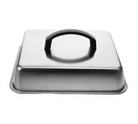 POPETPOP Cloche Rectangulaire INOX pour Barbecue et Grill Couvercle Anti-Graisse pour Cuisson de Fromage et Steaks Nettoyage Facile Usage Cuisine Extérieure et Intérieure