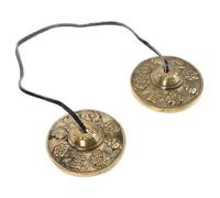 POPETPOP Cloche Tibétaine Méditation Cuivre Pur Cymbales Bouddhistes Fait Main Instrument Percussion Compact pour Yoga et Relaxation Design Élégant